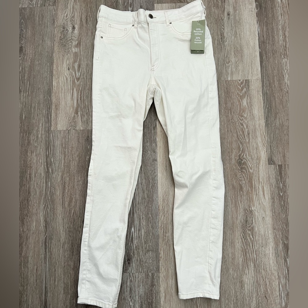 White Straight Legged Jeans